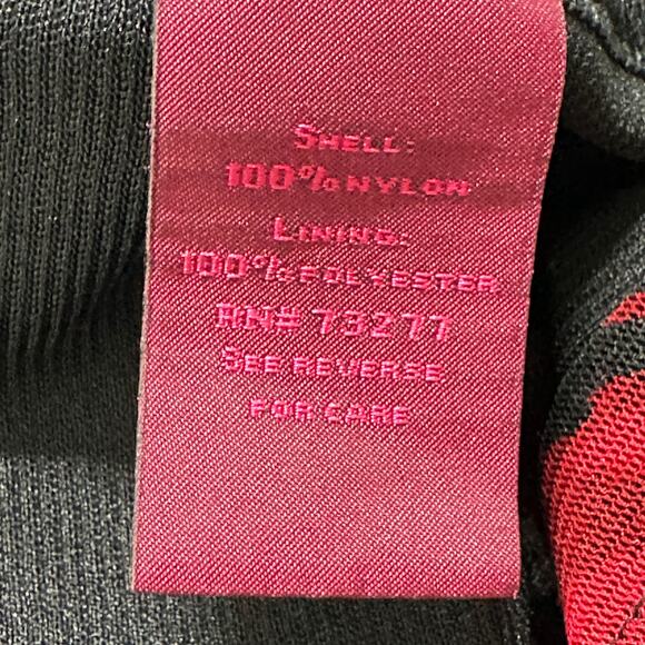 212 Collection Tiered Blouse Plus 1X Red Black Short Sleeve Y2K Vamp Whimsigoth - Picture 8 of 8